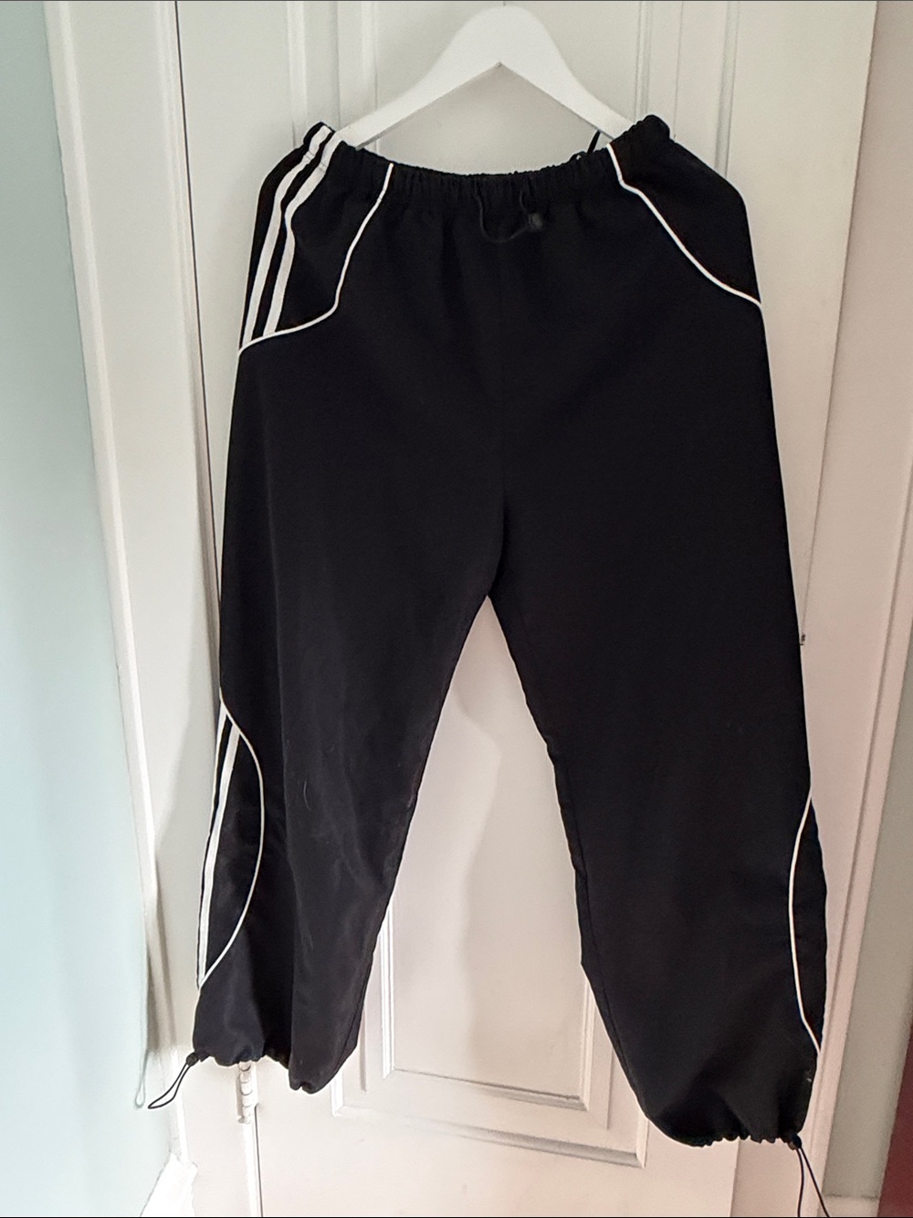 Commense • Black and White Track Pants (Size M)